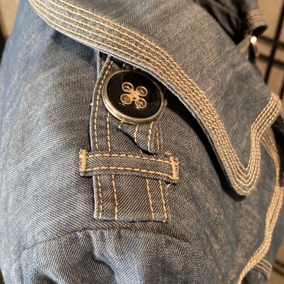 Christopher & Banks jean overcoat- Size large - Picture 5 of 13